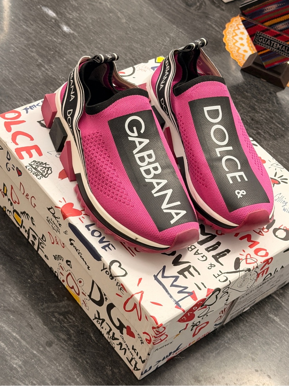 DOLCE & GABBANA Shoes Sorrento Sneakers Fuchsia size 37